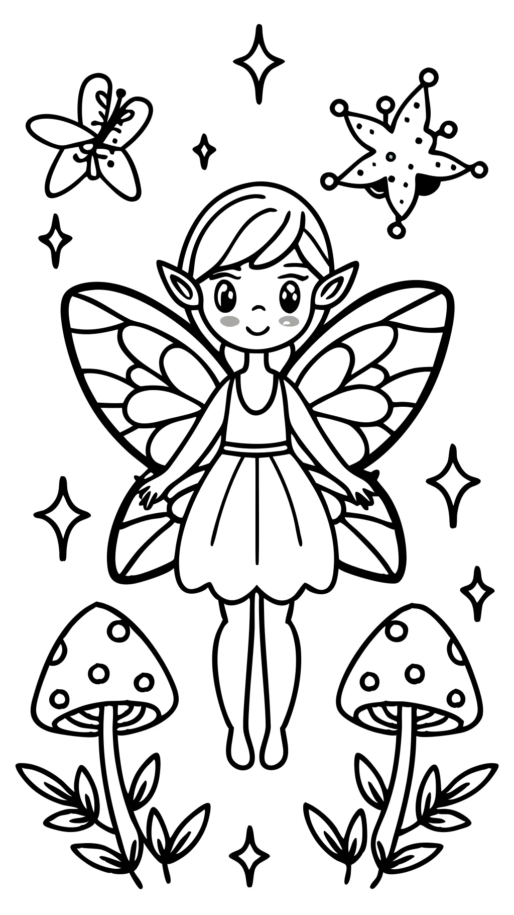 fairy coloring book pages